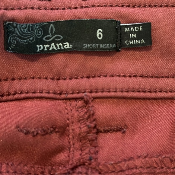 Prana Size 6 Halle Pants Burgundy - Picture 3 of 6